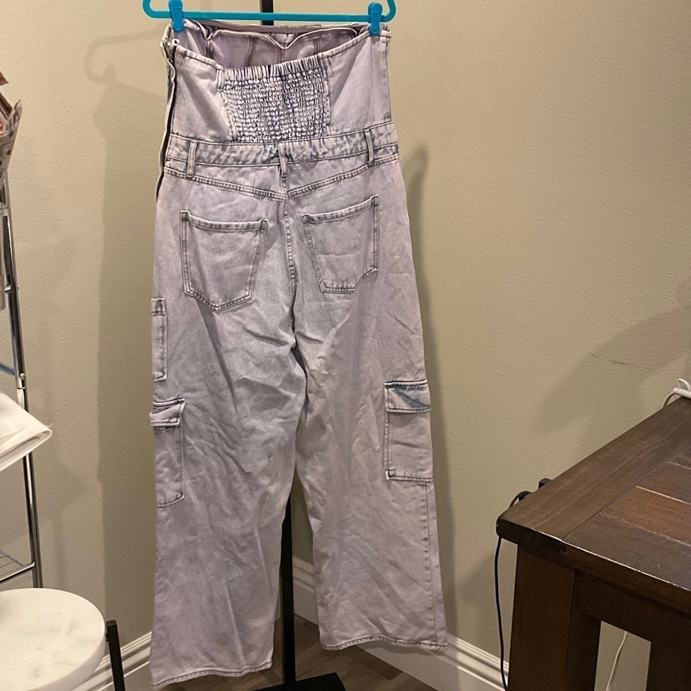 Wild Fable Light blue strapless Cargo jumpsuit - Picture 3 of 3